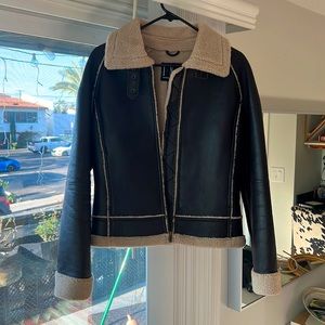 Faux Leather shearling jacket INC International Concepts